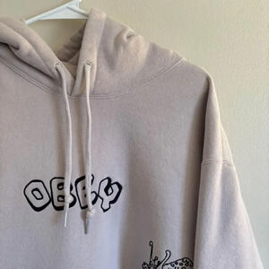 OBEY Lilac Fairy Hoodie Sweatshirt Size Large Long Sleeve Embroidered Floral